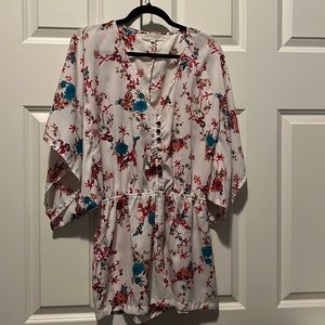 White pattern romper